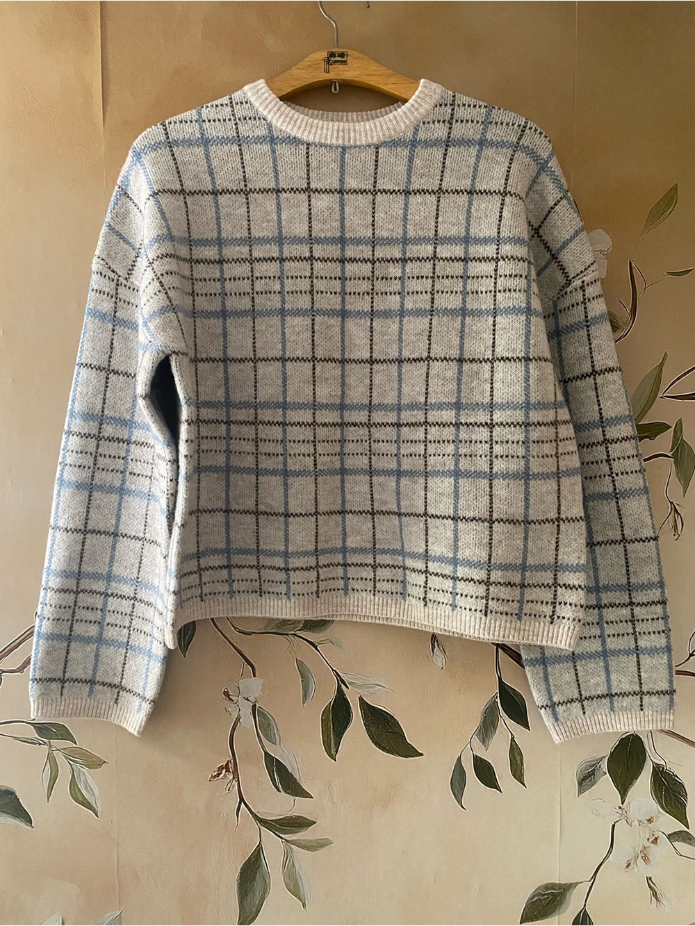 Oak & Fort Plaid Crewneck Sweater